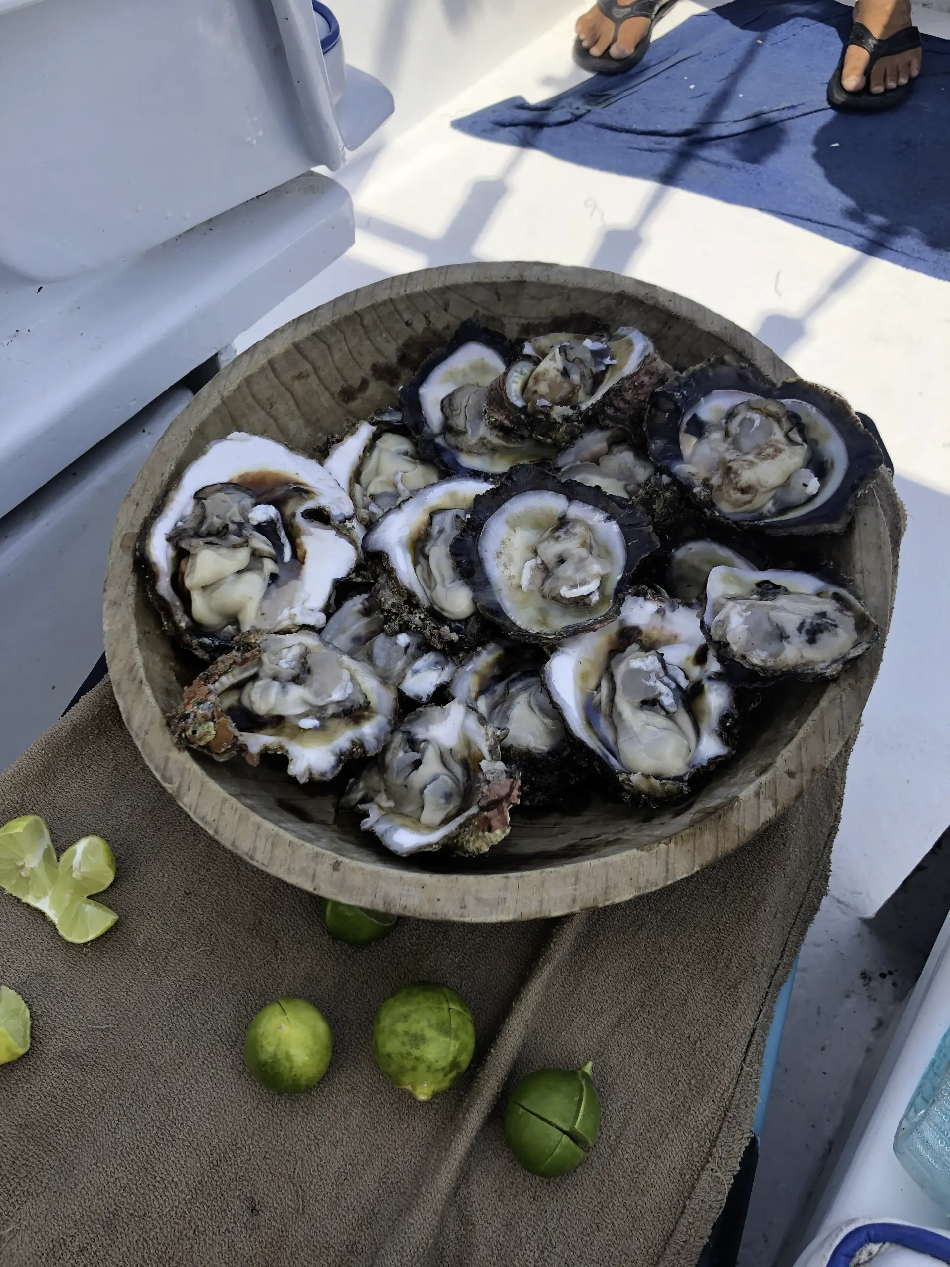 Oysters and limes
